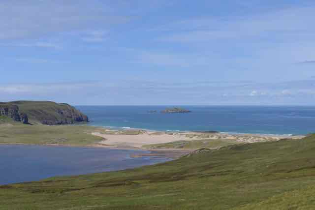 The nearby Sandwood Bay
